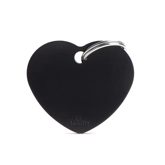 MF Basic Heart Black Lge