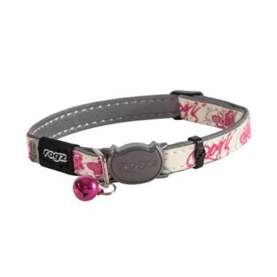 Glowcat Safeloc Collar Pink Butterf 11mm