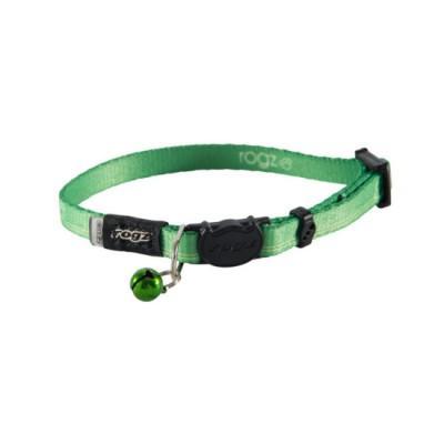 Kiddycat Safeloc Collar Lime Paws 11mm