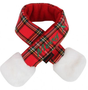 Santa Scarf Checkered Red Sml