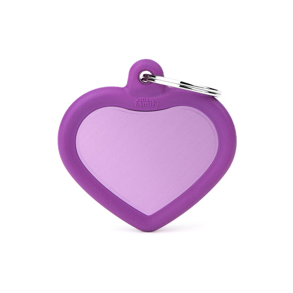 My Family Hush Tag Heart Purple